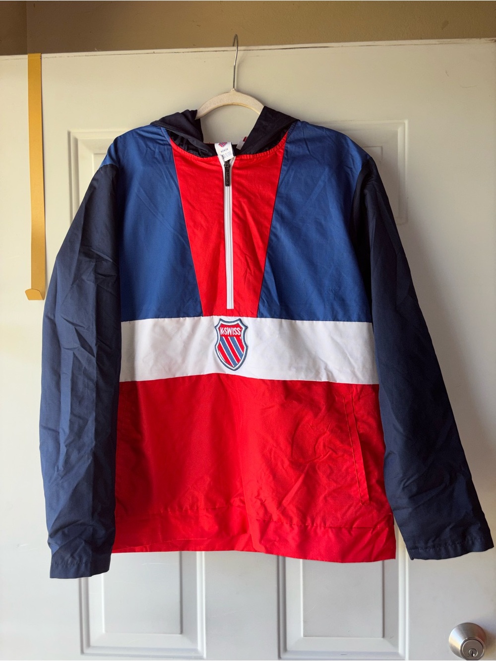 K-Swiss half-zip colorblock windbreaker size M